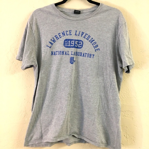 Lawrence Livermore National Laboratory Short Sleeve T -Shirt Large Grey - Picture 1 of 6